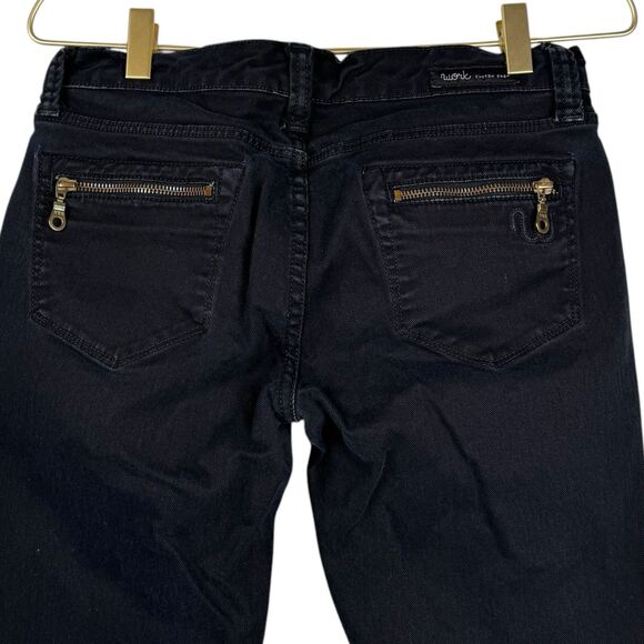 WORK Custom Shop Women’s Gold Zippers Skinny Moto Dark Wash Jeans size 28 0082 - Picture 7 of 11